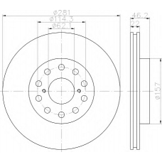 8DD 355 113-071 HELLA Тормозной диск