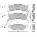 22-0375-0 METELLI Комплект тормозных колодок, дисковый тормоз