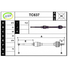 TC637 SERA Приводной вал