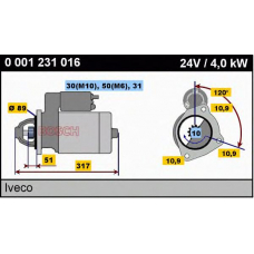 0 001 231 016 BOSCH Стартер