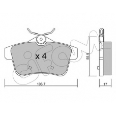 822-855-0 CIFAM Комплект тормозных колодок, дисковый тормоз