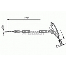 1 987 477 575 BOSCH Трос, стояночная тормозная система