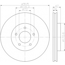 8DD 355 116-261 HELLA PAGID Тормозной диск