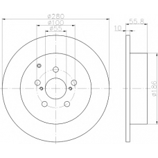 8DD 355 111-661 HELLA PAGID Тормозной диск