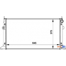 8MK 376 719-711 HELLA Радиатор, охлаждение двигателя