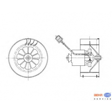 8EW 009 158-331 HELLA Вентилятор салона