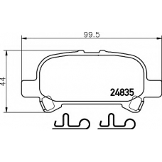 8DB 355 014-751 HELLA Комплект тормозных колодок, дисковый тормоз