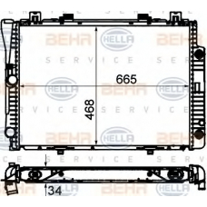 8MK 376 712-204 HELLA Радиатор, охлаждение двигателя