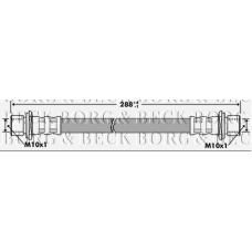 BBH7283 BORG & BECK Тормозной шланг