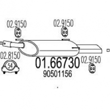 01.66730 MTS Глушитель выхлопных газов конечный