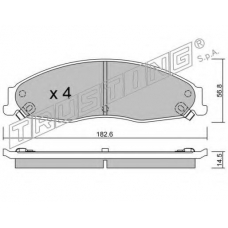 7140 TRUSTING Комплект тормозных колодок