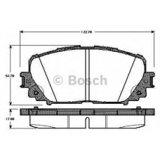 0 986 TB3 006 BOSCH Комплект тормозных колодок, дисковый тормоз