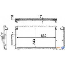 8FC 351 304-411 HELLA Конденсатор, кондиционер