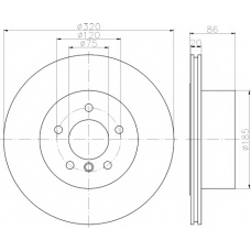 MDC2497 MINTEX Тормозной диск