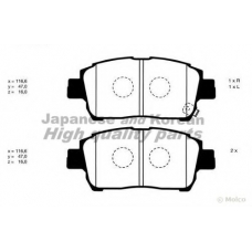 1080-8802 ASHUKI Комплект тормозных колодок, дисковый тормоз