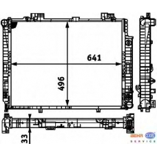 8MK 376 712-741 HELLA Радиатор, охлаждение двигателя