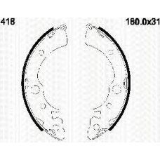 8100 40418 TRIDON Brake shoes