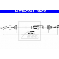 24.3728-0336.2 ATE Трос, управление сцеплением