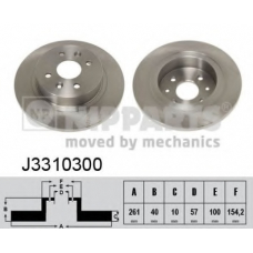 J3310300 NIPPARTS Тормозной диск