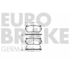 5502223503 EUROBRAKE Комплект тормозных колодок, дисковый тормоз