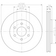 8DD 355 116-381 HELLA Тормозной диск