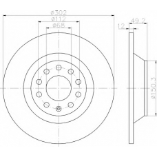 8DD 355 111-171 HELLA Тормозной диск