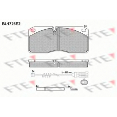 BL1726E2 FTE Комплект тормозных колодок, дисковый тормоз