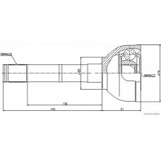 J2828008 HERTH+BUSS JAKOPARTS Шарнирный комплект, приводной вал