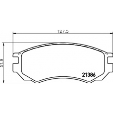 8DB 355 016-541 HELLA PAGID Комплект тормозных колодок, дисковый тормоз