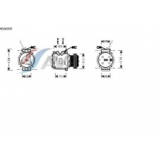 HDAK009 AVA Компрессор, кондиционер