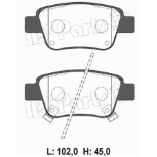 IBR-1292 IPS Parts Комплект тормозных колодок, дисковый тормоз