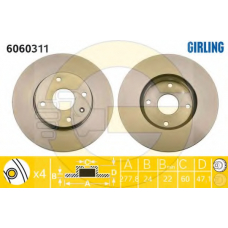 6060311 GIRLING Тормозной диск