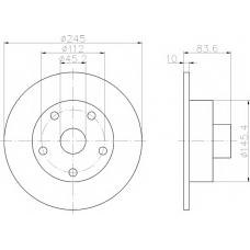 8DD 355 104-232 HELLA PAGID Тормозной диск