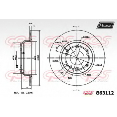 863112.6980 MAXTECH Тормозной диск