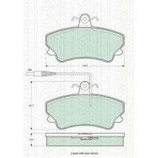 8110 25009 TRIDON Brake pads - front