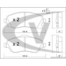 V40-8031 VEMO/VAICO Комплект тормозных колодок, дисковый тормоз