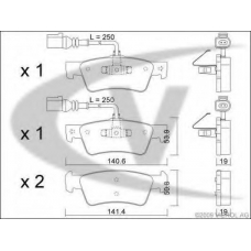 V10-8298 VEMO/VAICO Комплект тормозных колодок, дисковый тормоз