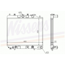 62504 NISSENS Радиатор, охлаждение двигателя
