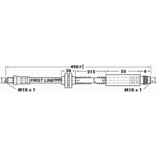 FBH6908 FIRST LINE Тормозной шланг