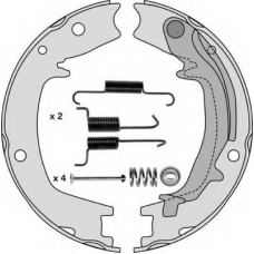 M857R MGA Комплект тормозных колодок, стояночная тормозная с