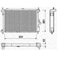 350213753000 MAGNETI MARELLI Радиатор, охлаждение двигателя