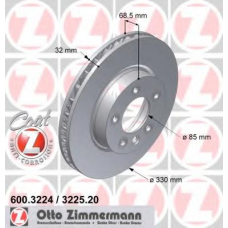 600.3225.20 ZIMMERMANN Тормозной диск