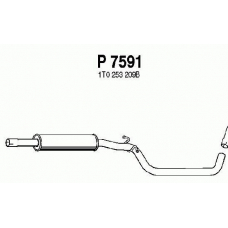 P7591 FENNO Средний глушитель выхлопных газов