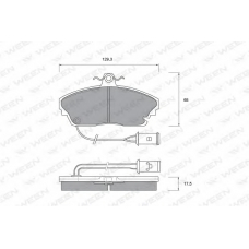151-1018 WEEN Комплект тормозных колодок, дисковый тормоз