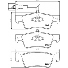 8DB 355 013-841 HELLA PAGID Комплект тормозных колодок, дисковый тормоз