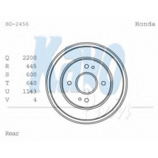 BD-2456 KAVO PARTS Тормозной барабан