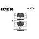 181376 ICER Комплект тормозных колодок, дисковый тормоз