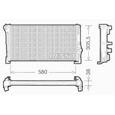 DRM13012 DENSO Радиатор, охлаждение двигателя