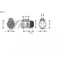 MSK116 AVA Компрессор, кондиционер