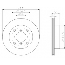 8DD 355 103-921 HELLA PAGID Тормозной диск